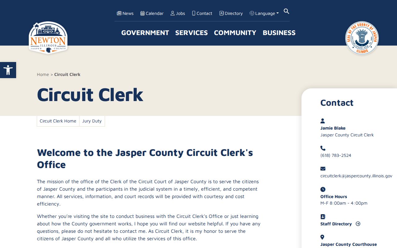 Jasper County release records Circuit Clerk and Judici gateway